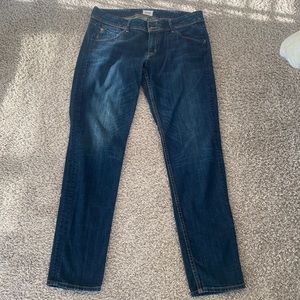 Hudson Vintage Boot Cut Jeans with the British Flag Pin